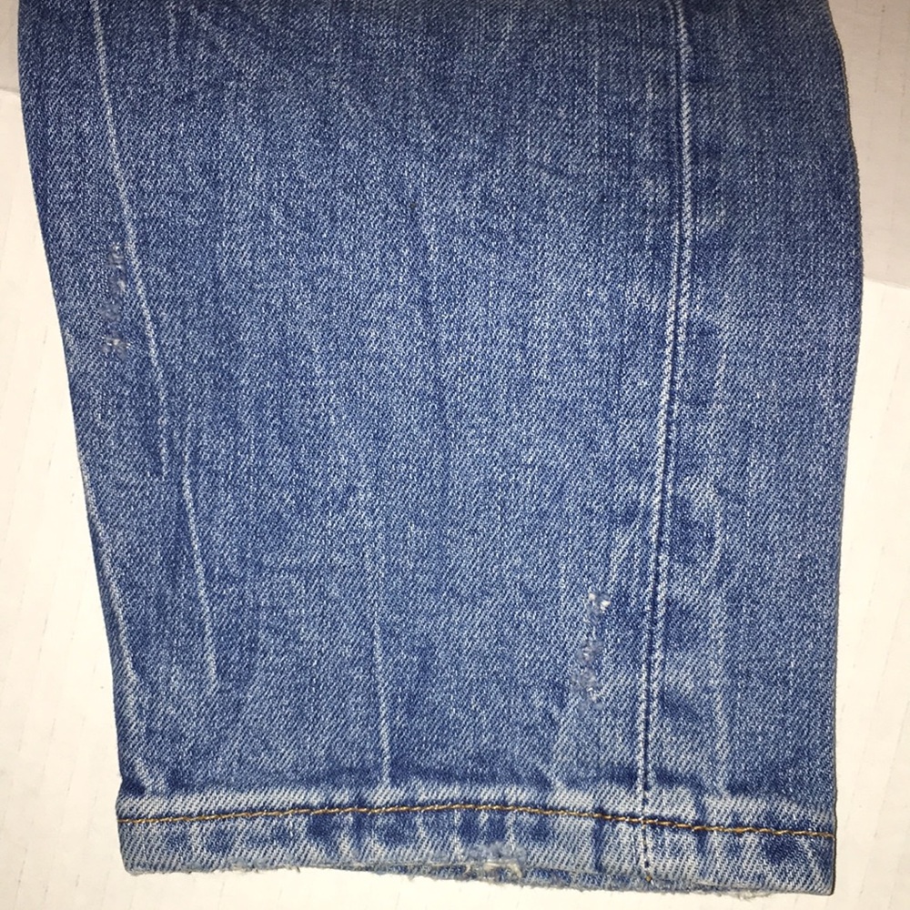 The Slim Boyfriend In Valley Blue Distressed Denim Jeans - Picture 4 of 8